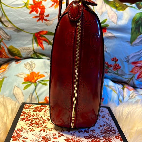 Cartier Paris France Timeless & Opulent Leather Handbag Vintage - Picture 2 of 5